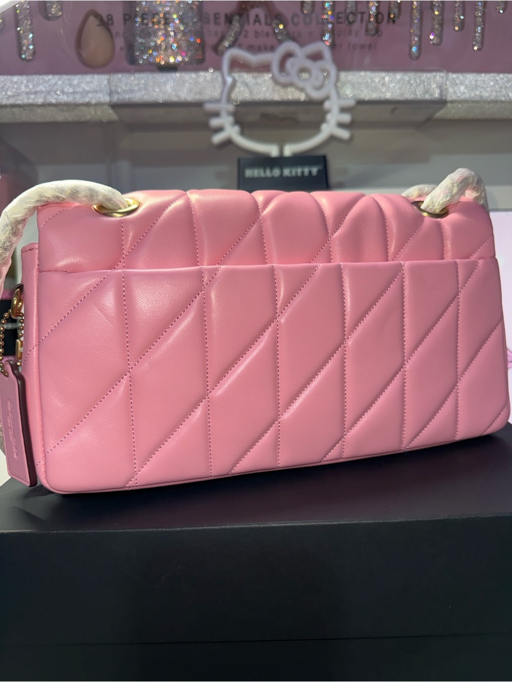 NWT COACH CP150  Brass/Flower Pink Tabby Shoulder Bag 26 With Pillow Quilting - Picture 8 of 15